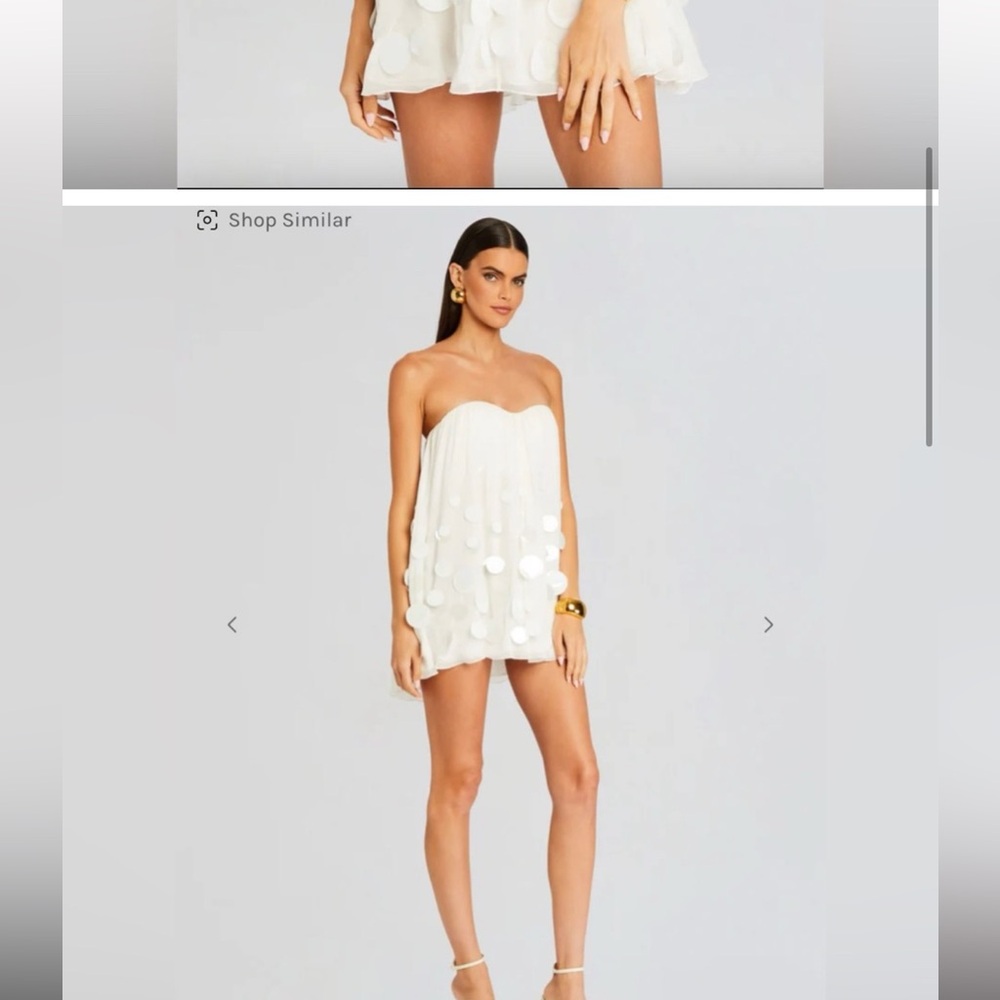 White embellished mini dress